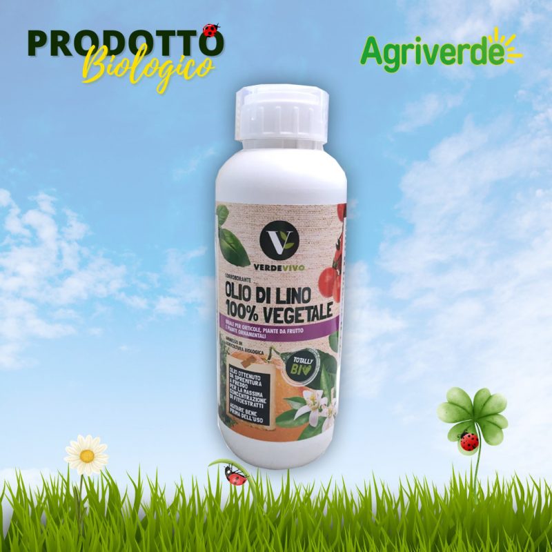 Olio di Lino 100% Vegetale Corroborante per orto, piante da frutto e piante ornamentali 1 lt