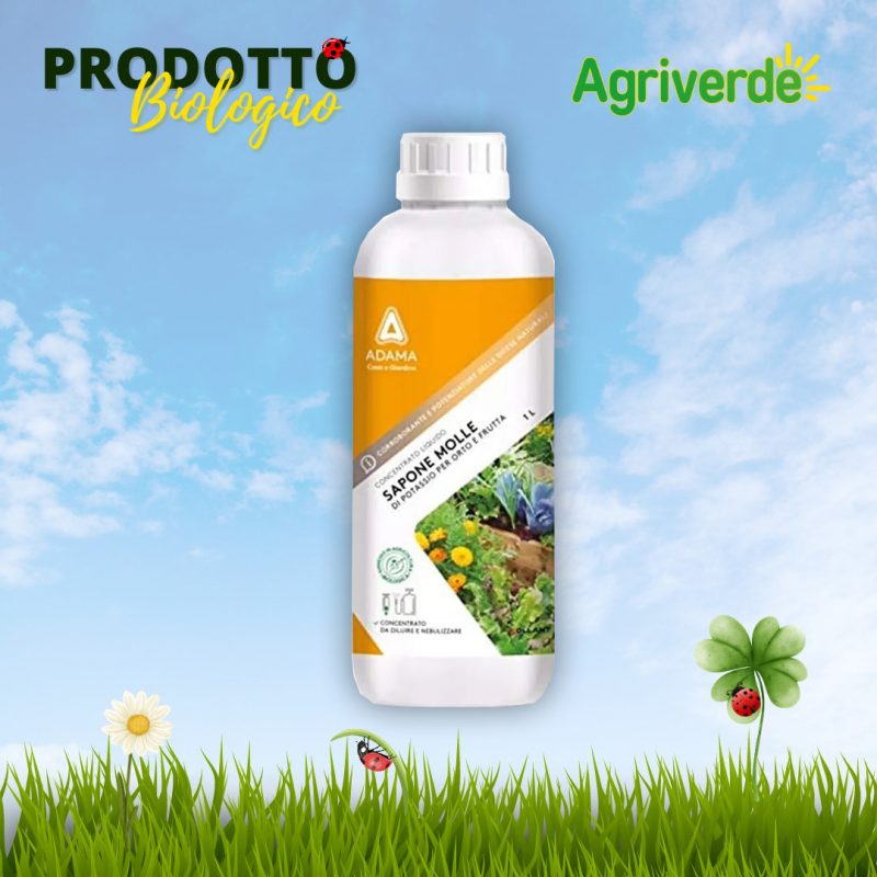 SAPONE MOLLE di potassio ADAMA orto e frutta potenzia difese vegetali 1 lt BIO