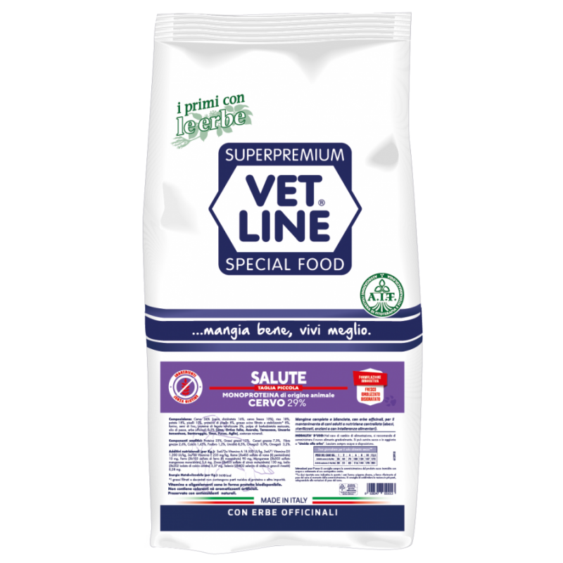 VET LINE Crocchette Cane SALUTE Monoproteico TAGLIA PICCOLA 1 kg